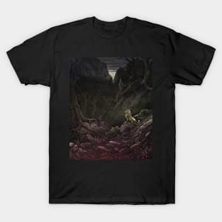 High Resolution Gustave Doré Illustration Dante Beholds a Lion Tinted T-Shirt